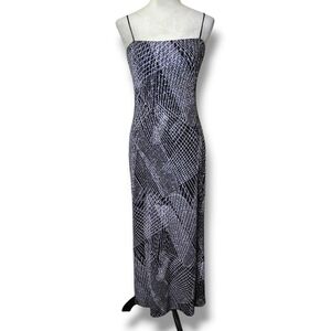 JS Boutique Vintage Metallic Maxi Dress Size 10 Cocktail Event Spaghetti Straps